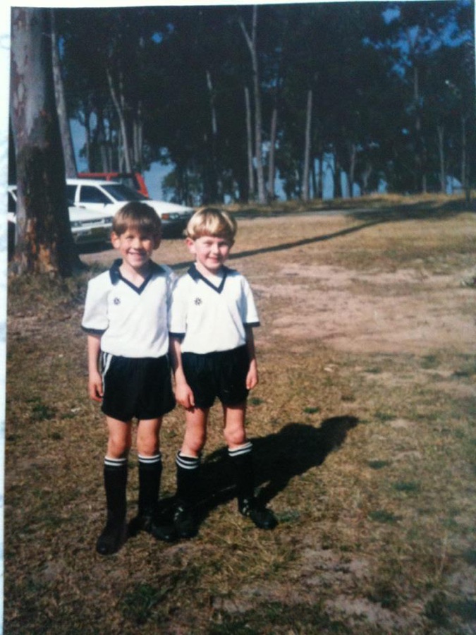 Mike as a young footballer